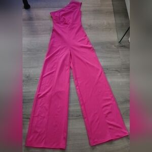Chic Women's Wide Leg Jumpsuit in Vibrant Pink